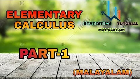 Elementary calculus - Differentiation