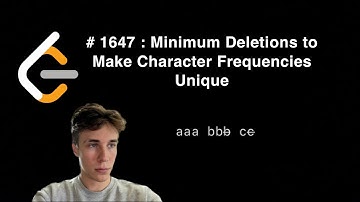 Minimum Deletions to Make Character Frequencies Unique | 1647 Leetcode | Python3