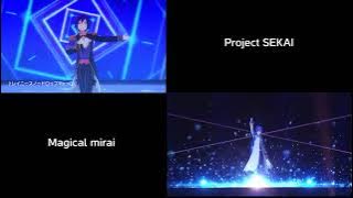 [Project Sekai vs Magical Mirai] Rainy Snowdrop - Сравнение хореги (Dance comparison)