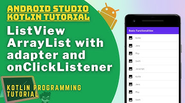 #1 Android Array ListView Adapter with item click using Kotlin #2023