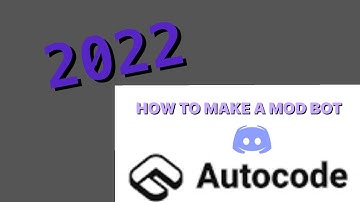 ** HOW TO MAKE A DISCORD MODERATION BOT AUTOCODE 2022 **