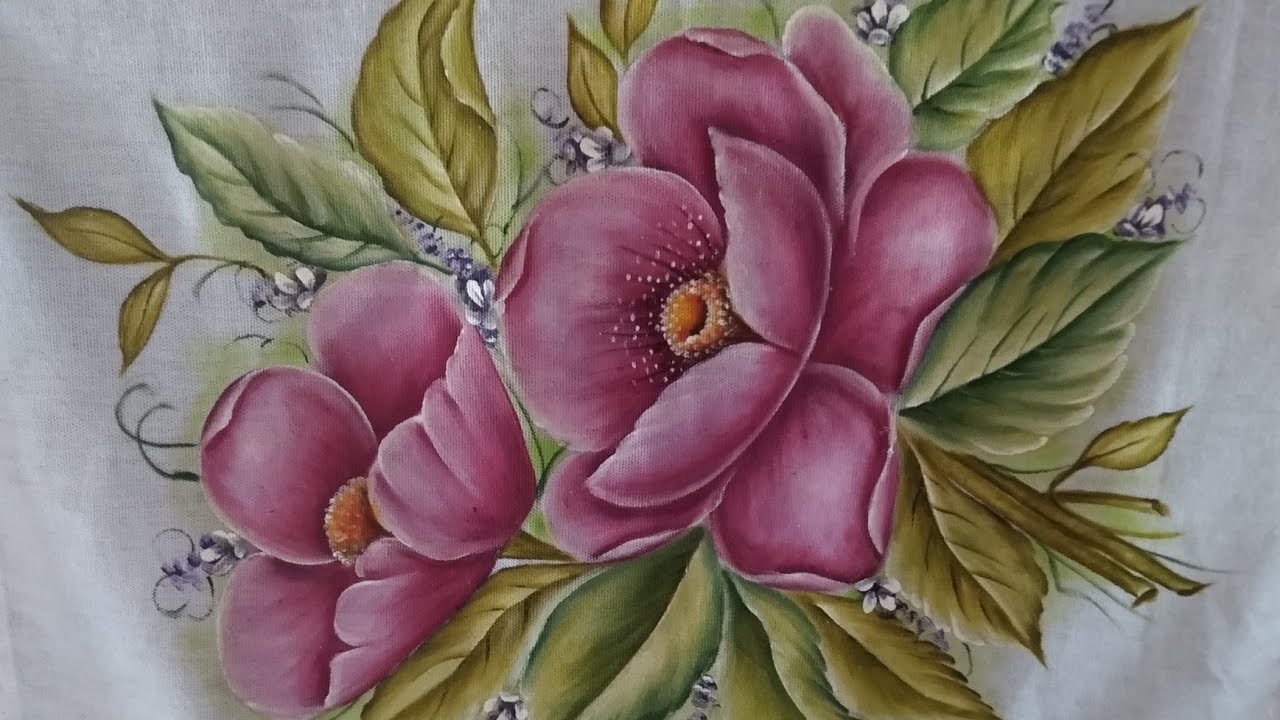 Como pintar uma papoula grande,passo a passo.