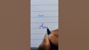 Aaron in cursive✍️ #calligraphy