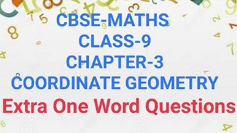 CBSE-MATHS|CLASS-9|CHAPTER-3|COORDINATE GEOMETRY|EXTRA ONE WORD QUESTIONS| in Malayalam| MJ ACADEMY|