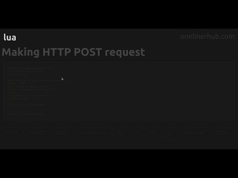 Making HTTP POST request #lua