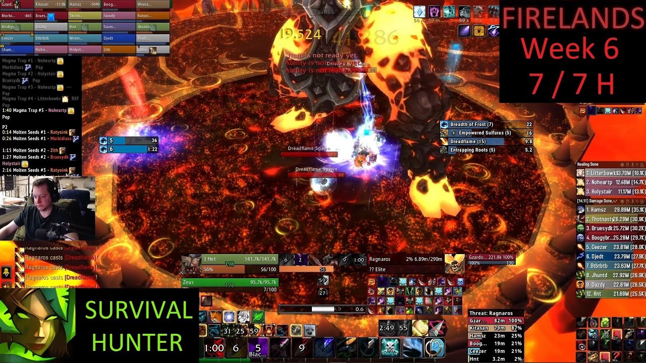 Firelands 25 7/7 H - Survival Hunter PoV - Week 6 Cata Phase 3 - 12-13-24