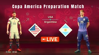 LIVE - USA vs ARGENTINA - COPA AMERICA PREPARATION FOOTBALL MATCH - EA Sports FC 24