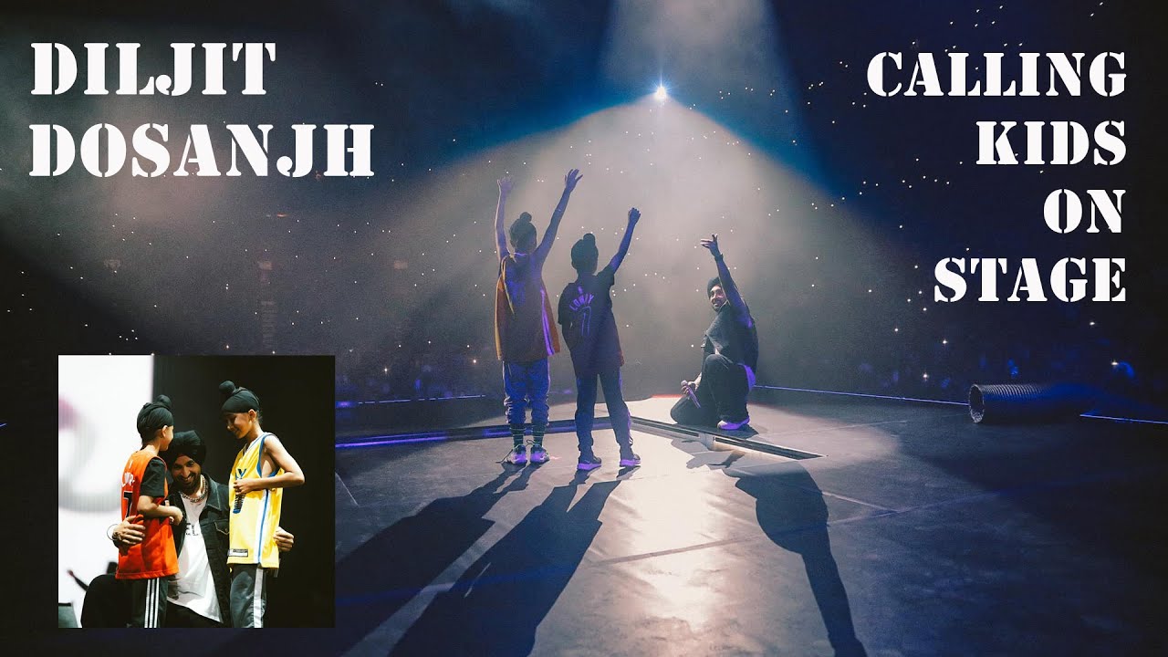 Humble Diljit Dosanjh Calling KIDS on Stage Live Concert TORONTO
