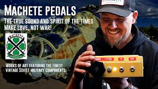 Machete Pedals. Art objects made from old military equipment