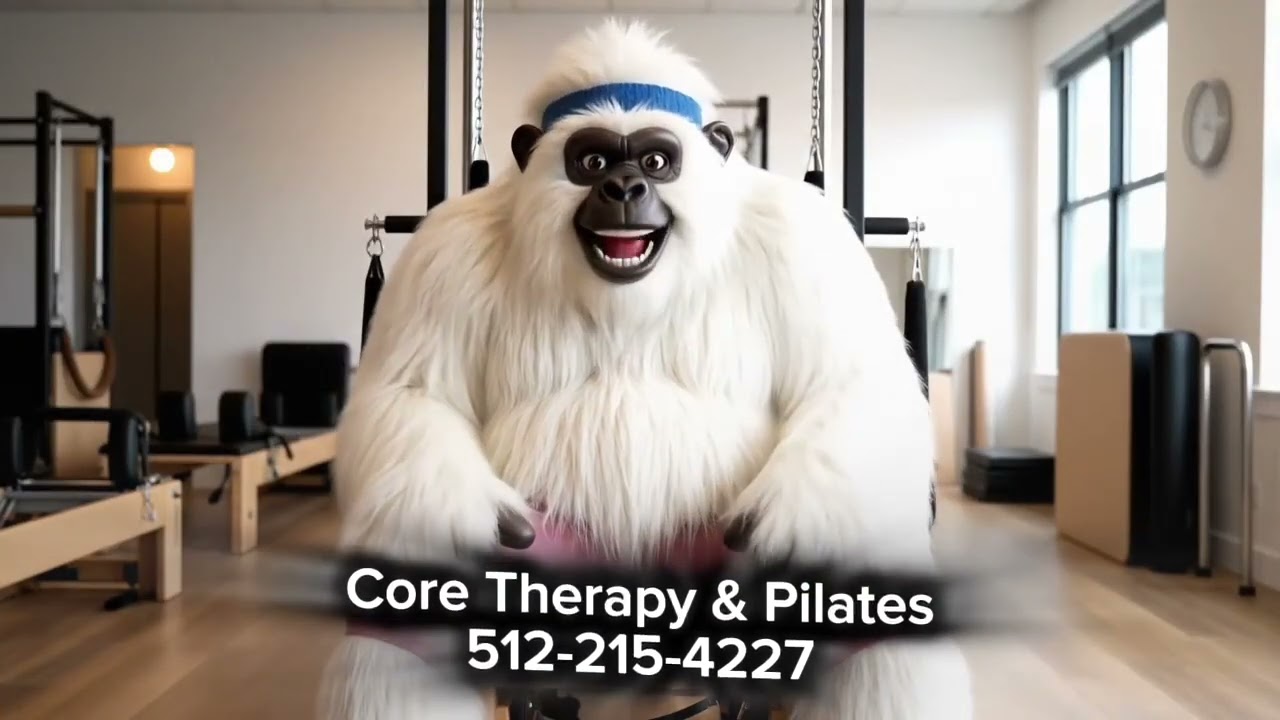 Yeti does Pilates physical therapy after hip replacement surgery