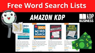 Amazon KDP : Free Word Lists for Word Search Puzzle Books screenshot 4