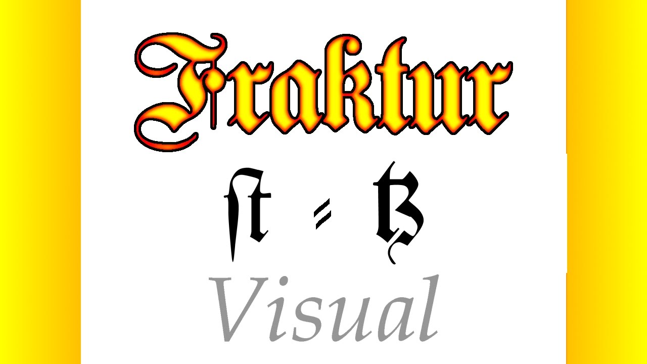 Traumjaeger German Fraktur (Old German) Ligatures, Part 3. YouTube