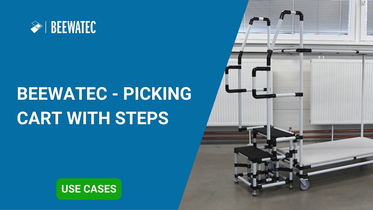 BEEWATEC - Picking cart with steps