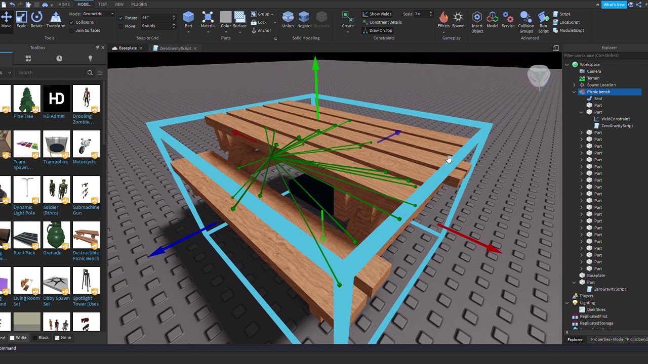 How to Make Zero G / Weightless Parts on Roblox | ROBLOX STUDIO - YouTube