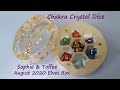 Watch Me Resin: Sophie and Toffee August 2020 Polyhedral Dice Box Review, Chakra Crystal Themed Dice
