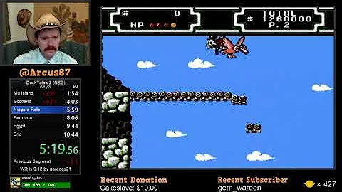 DuckTales 2 NES speedrun in 10:41 by Arcus