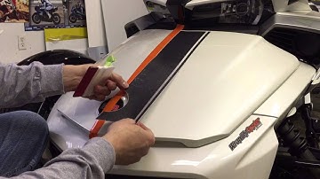 BRP Can-am Spyder F3 GT Racing stripe installation video by WrapMySpyder.com