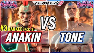 T8 🔥 Anakin (#3 Ranked Jack-8) vs HideTone (Bryan) 🔥 Tekken 8 High Level Gameplay