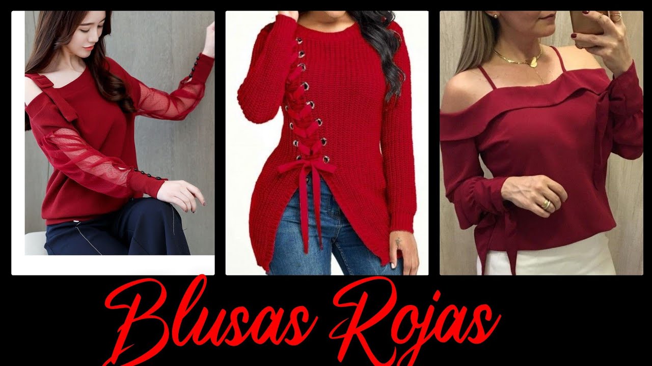 BLUSAS 2023/ TENDENCIA BLUSAS 2022/BLUSAS ROJAS#moda2023mujer - YouTube