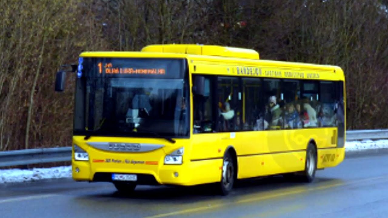 Bus MHD ride in Bardejov (Jazda Autobusom MHD v Bardejove) Linka 1