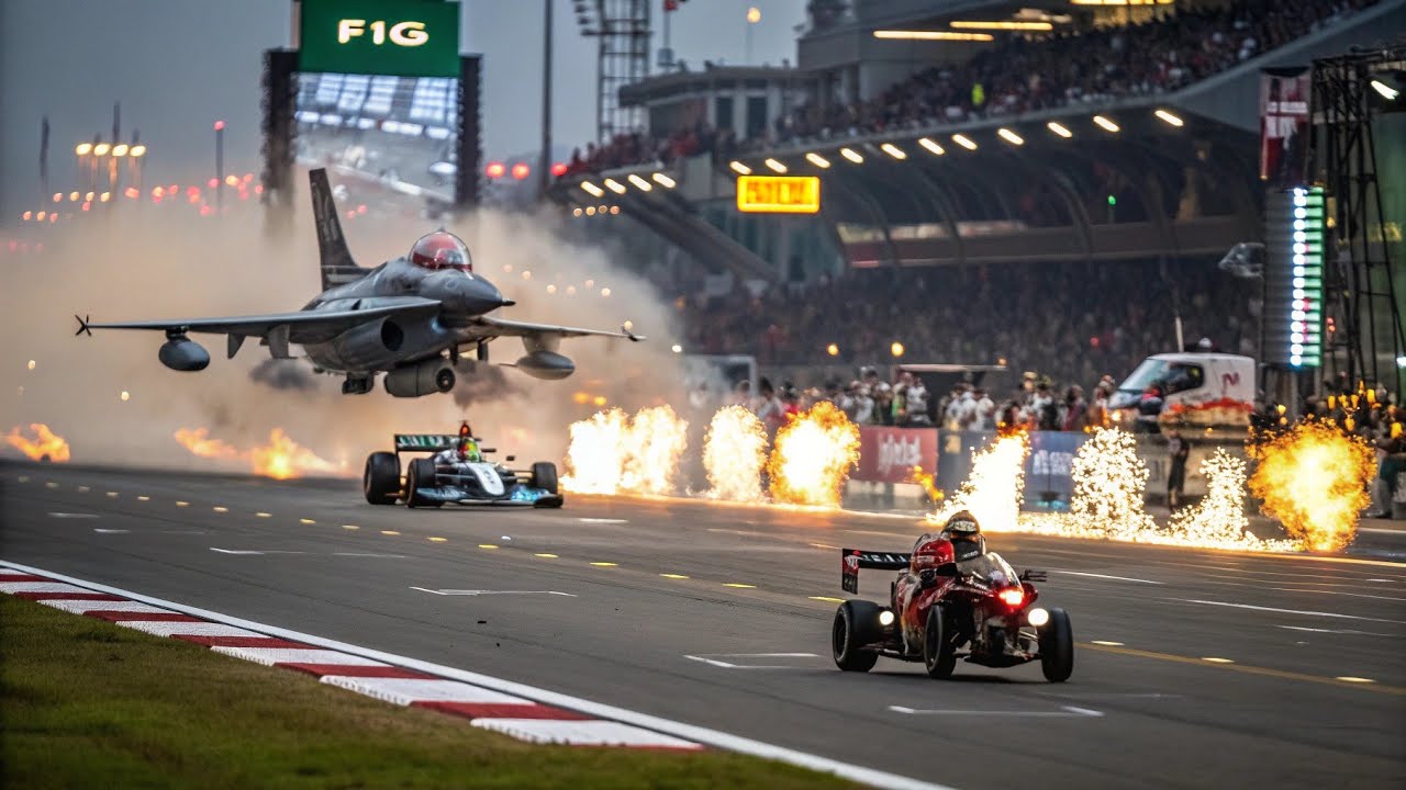 Kawasaki Ninja H2R vs F1 Car vs F16 Jet vs Supercars vs Private Jet – The Ultimate Drag Race