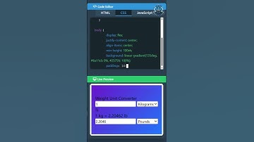 ⚖️ Create Weight Unit Converter using HTML, CSS, and JavaScript | Beginner Project 🚀