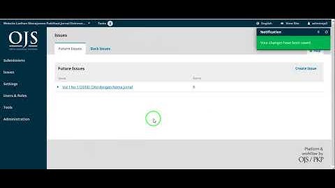 OJS 3: Membuat ISSUE/Nomor Terbitan Jurnal Ilmiah