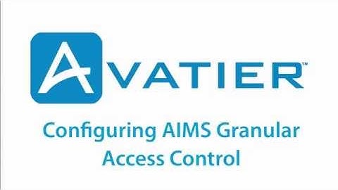Configuring AIMS Granular Access Control