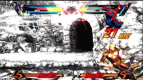 Ultimate Marvel vs Capcom 3 Snapback Glitch Combo Nova and Spiderman
