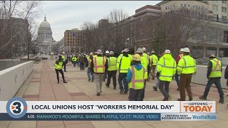Labor unions recognize workers killed on job