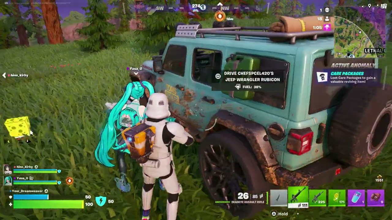 Fortnite C7S1 with Yuua and Kb 1-20-25 - Miku and Kizuna work together, hide town use Kenny token, w