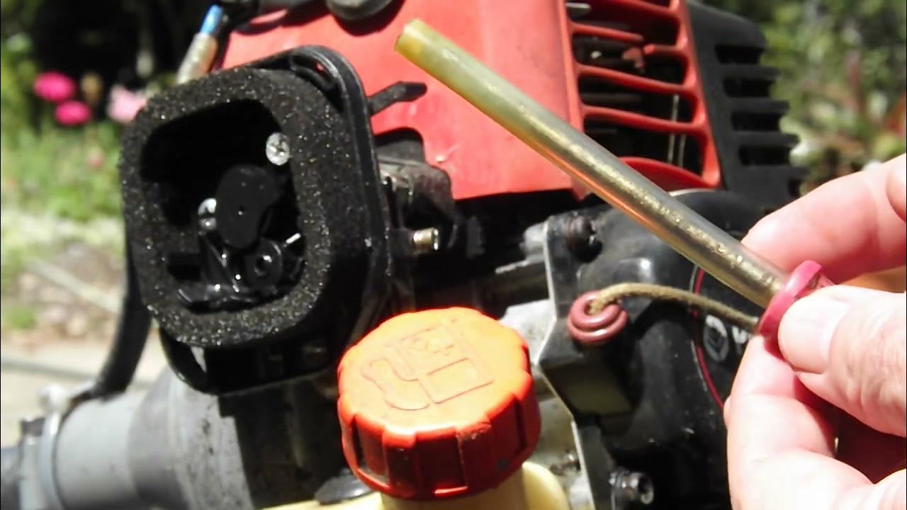 How to hold a screwdriver in place when making adjustment on engines that are running at high