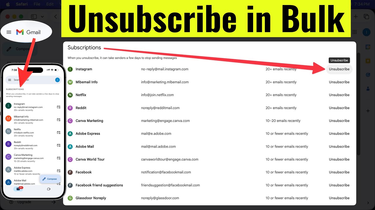 How to Stop Unwanted Emails in 2026 | Unsubscribe Emails in Gmail - YouTube