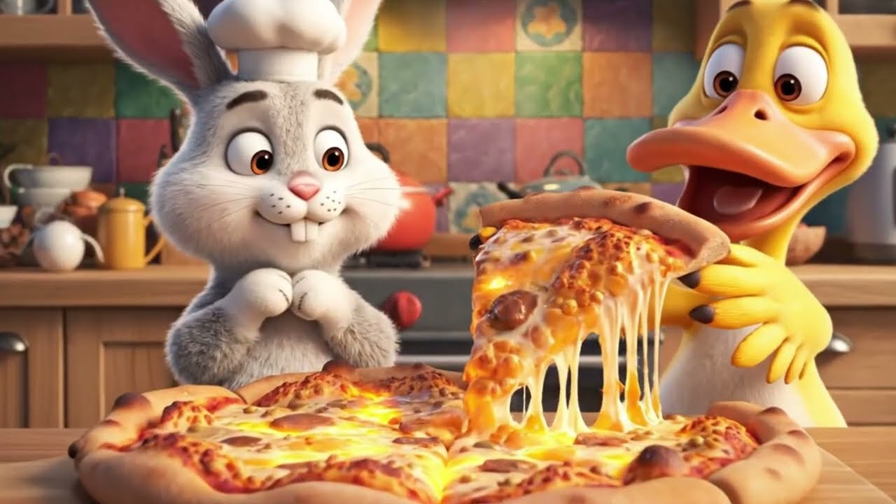 Roro and Dodo Enjoying a Pizza Party | Fun Jungle Adventure | Jungle Tales TV