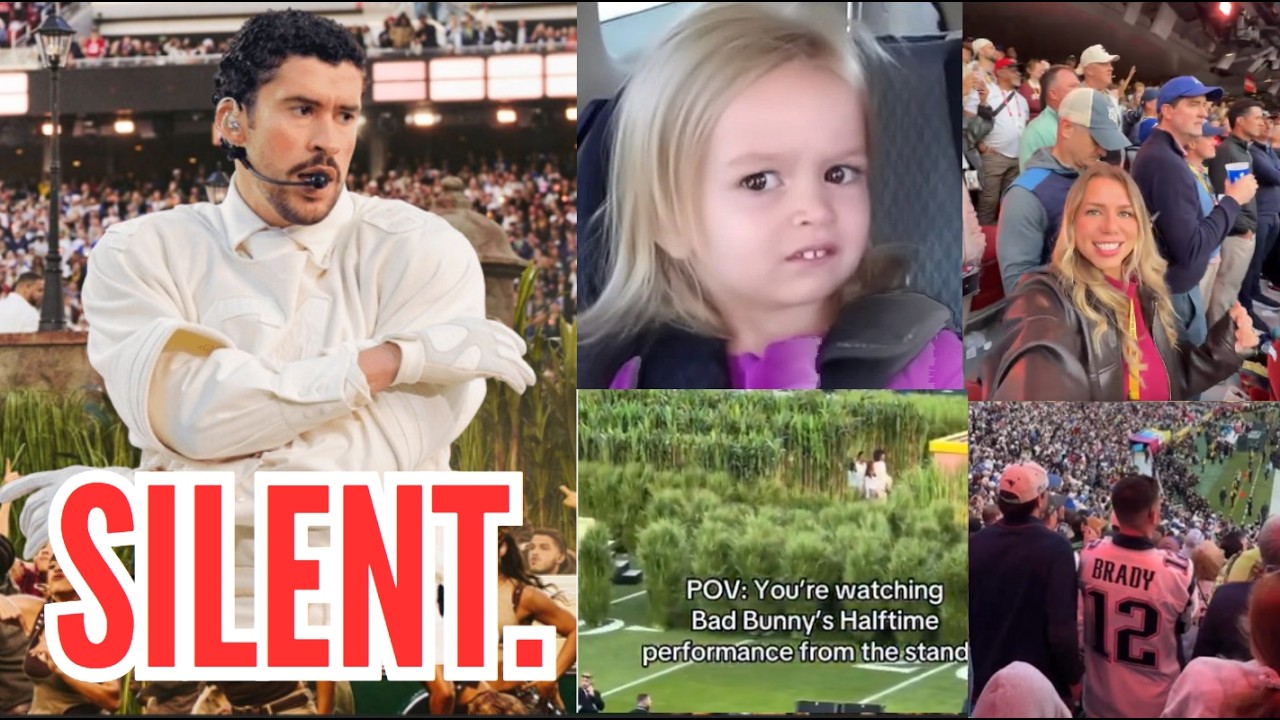 SUPER BOWL CROWD WATCHES BAD BUNNY IN SILENCE! The LEAST ENERGETIC HALFTIME SHOW IN HISTORY