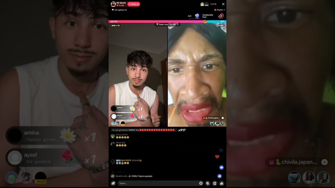 Ali demir Chivila'yı kıskandırıyor (Çıldırdı) Tiktok Canlı yayın
