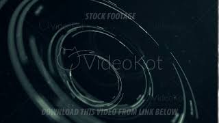 Circular hologram interface loop, dark hud abstraction in focus