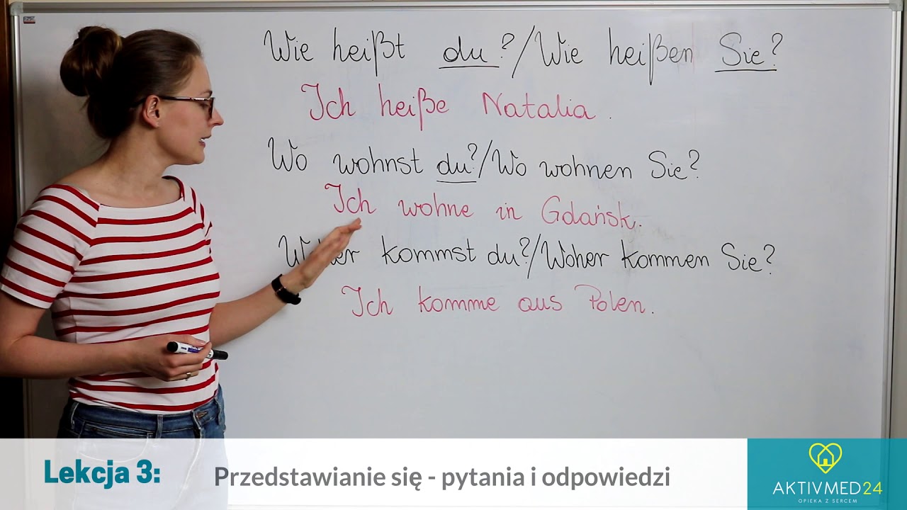 Niemiecki dla Opiekunek Seniorów: Lekcja 3 - Przedstawianie się