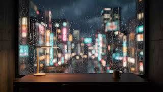 Rainy Night Study Portal | Immersive Workspace for Sustained Productivity | Prism // Cyber Rain