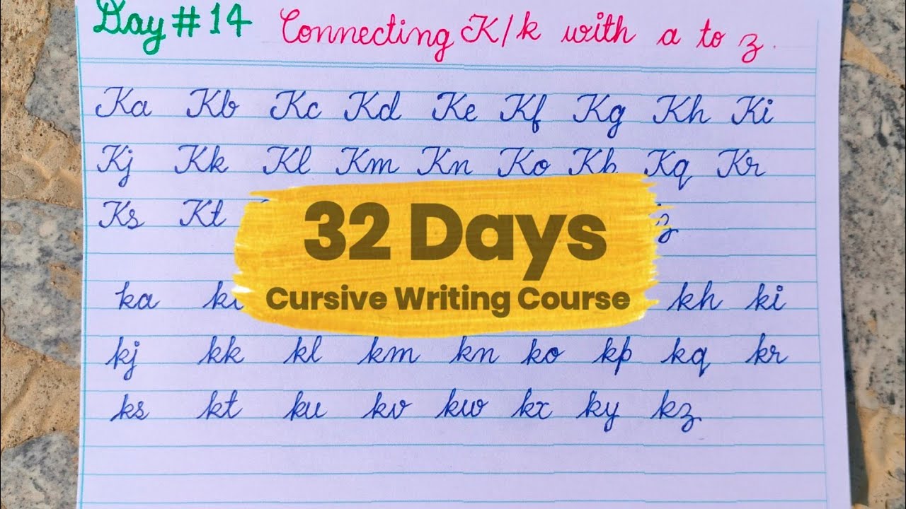 English Cursive Writing Tutorial | Easy Handwriting tutorial for kids and beginners 