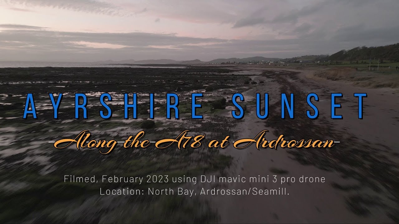 North Ayrshire Sunset.   Along the A78 at Ardrossan.