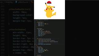 (CSS 그림 그리기) 피카츄 그리기 / pikachu drawing #shorts #short #coding