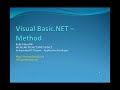 Video Tutorial Pemrograman Dasar VB.NET - Method