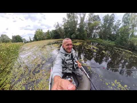 Rzeka Nogat i fiszewka pod Elblągiem. Łowienie z pontonu ultralight. 🎣