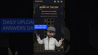3 Letter Binance wodl word of the day answer today | Binance WOTD Answer