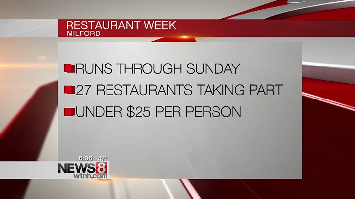 Treats & Sweets Headed to Milfords Restaurant Week