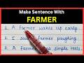 Make Sentence With Farmer | Make Sentence Of Farmer | Farmer In Sentence | Farmer Ka Make Sentence