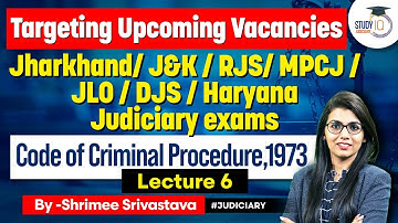 CrPC | Lecture 6 | Upcoming Judiciary Exams | Prelims Exam | Judiciary Preparation