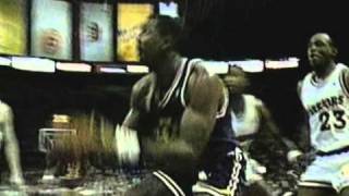 Manute Bol Blocks Malone Off The Backboard