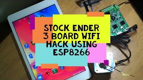 Creality Ender 3 stock board wifi upgrade with esp8266 - esp3d